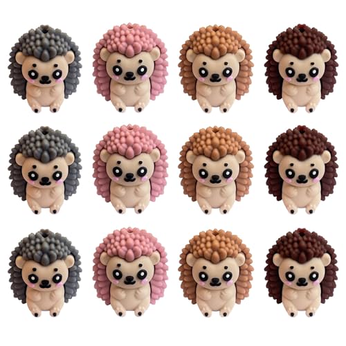 AELUUAKE 3D-Igel-Silikonperlen, niedliche Igel-Figuren, Fokusperlen, Charms, 3D-Tiergummi, DIY, Basteln, lose Abstandshalter, Perlen für Stifte, Schlüsselanhänger, Armband, Halskette, Schlüsselband AELUUAKE 3D-Igel-Silikonperlen, niedliche Igel-Figuren, Fokusperlen, Charms, 3D-Tiergummi, DIY, Basteln, lose Abstandshalter, Perlen für Stifte, Schlüsselanhänger, Armband, Halskette, Schlüsselband von AELUUAKE