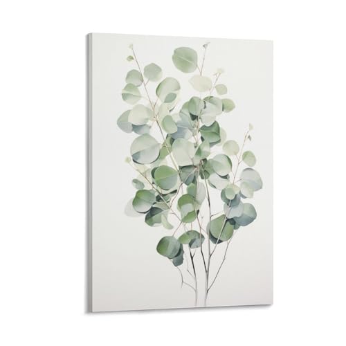 AEMYSKA Aquarell-Eukalyptusblätter, Leinwand-Kunstdruck, tropische Naturpflanzen, moderne Malerei, Kunstposter, gerahmtes Kunstwerk für Zuhause, Schlafzimmer, Wohnzimmer, Büro, Wanddekoration AEMYSKA Aquarell-Eukalyptusblätter, Leinwand-Kunstdruck, tropische Naturpflanzen, moderne Malerei, Kunstposter, gerahmtes Kunstwerk für Zuhause, Schlafzimmer, Wohnzimmer, Büro, Wanddekoration von AEMYSKA