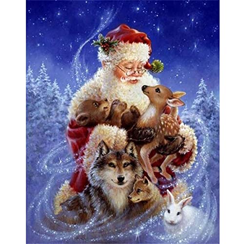 5D Diamond Painting Set Weihnachtsmann DIY Diamant Painting Bilder Zubehör für Erwachsene Kinder Anfänger Wand Dekorationen Wohnzimmer Schlafzimmer Büro Bar, 30x40cm/12x16inch 5D Diamond Painting Set Weihnachtsmann DIY Diamant Painting Bilder Zubehör für Erwachsene Kinder Anfänger Wand Dekorationen Wohnzimmer Schlafzimmer Büro Bar, 30x40cm/12x16inch von AENL