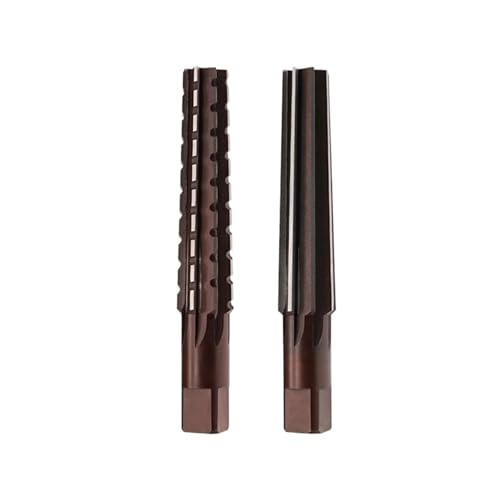2-teiliges Handreibahlen-Set MT0/MT1/MT2/MT3/MT4/MT5, Morsekegel-Reibahle mit feiner/rauer Kante aus Stahl for Fräsen und Fertigschneiden(MT2) von AEPBTMQ