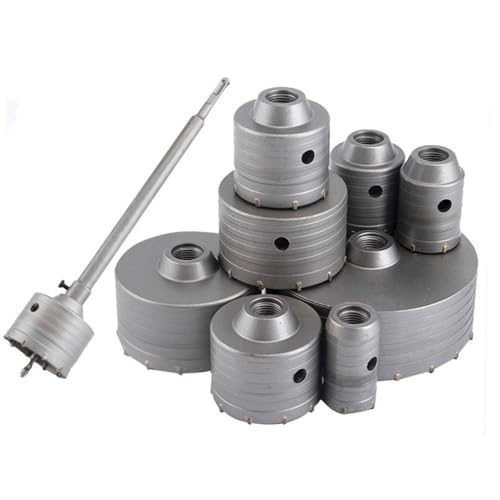 30–160 mm Hammerbohrer, Wandlochsäge, Bohrer-Set, Schneidwerkzeuge mit rundem Schaft, Beton, Zement, Stein, Lochöffner(150mm) von AEPBTMQ