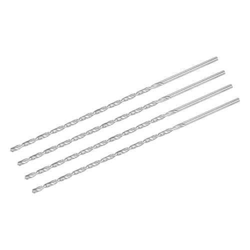 4 Stück Spiralbohrer mit 160/250/300 mm Länge, 2–10 mm, Schnellarbeitsstahl, gerader Schaft, extra langer Bohrer for Holz, Kunststoff, Aluminium(250mmx 5.2mm) von AEPBTMQ