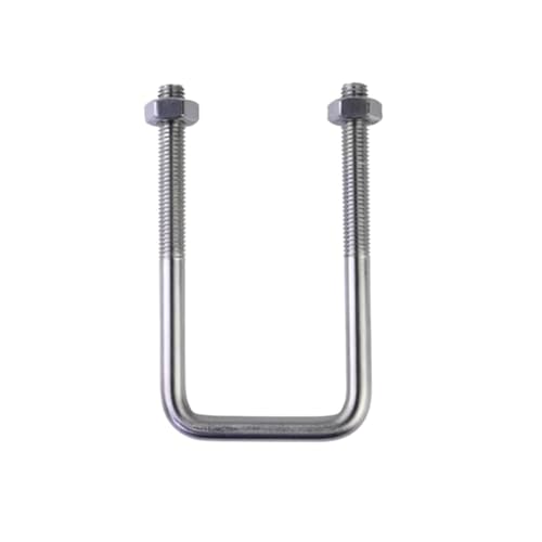 Quadratische Klemme Edelstahl U-förmige Schraube rechtwinklige U-förmige quadratische Klemme Rohrklemme Befestigungsklemme Bolzen(M8-80x120mm-1pcs) von AEPOCV