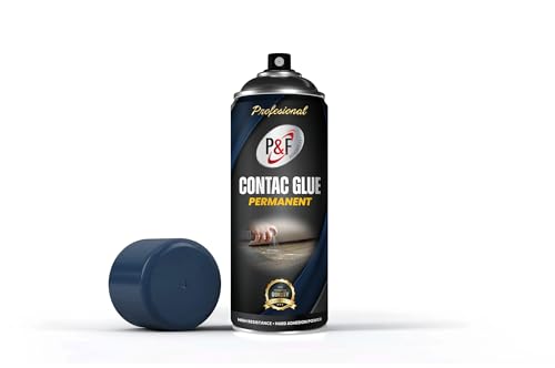 AEROSOLES P&F Extra starker Sprühkleber, transparent, Kontaktkleber mit hoher Widerstandsfähigkeit, permanenter Textilkleber, Klebt mehrere Materialien, 500 ml (500 ml) von AEROSOLES P&F