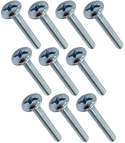 AERZETIX - C44744 - Satz von 10 Schrauben für möbelgriffe möbelgriffschrauben - mit breit linsenkopf - Ø4x28mm - aus verzinktem stahl - mit abdruck pozidriv - heimwerker - renovierung - dekoration von AERZETIX