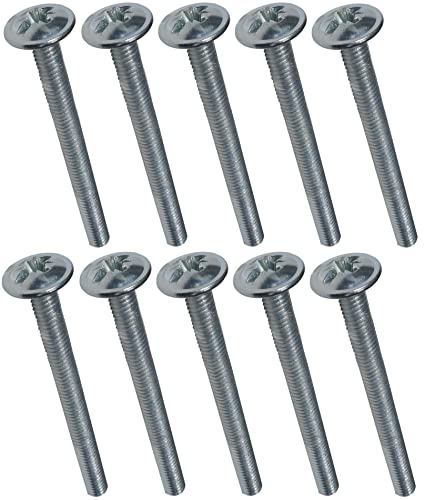 AERZETIX - C44748 - Satz von 10 Schrauben für möbelgriffe möbelgriffschrauben - mit breit linsenkopf - Ø4x45mm - aus verzinktem stahl - mit abdruck pozidriv - heimwerker - renovierung - dekoration von AERZETIX
