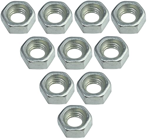 AERZETIX - C45710 - Satz von 10 Sechskantmuttern 6 seiten - metallteile spannen montage - aus verzinktem stahl - gewinde M4 metrisch weiblich - heimwerker - farbe silber AERZETIX - C45710 - Satz von 10 Sechskantmuttern 6 seiten - metallteile spannen montage - aus verzinktem stahl - gewinde M4 metrisch weiblich - heimwerker - farbe silber von AERZETIX