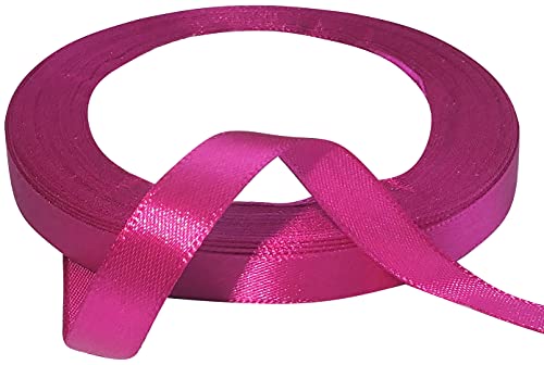 AERZETIX - C50181 - Satinband dekorativ glänzend fein - 10mm x 22 meter - magenta - kreative projekte nähkunst geschenkverpackung zur geburtstagsfeier von AERZETIX