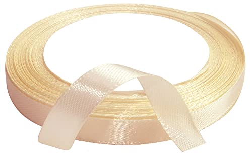 AERZETIX - C50187 - Satinband dekorativ glänzend fein - 10mm x 22 meter - vanilleblüte - kreative projekte nähkunst geschenkverpackung zur geburtstagsfeier von AERZETIX