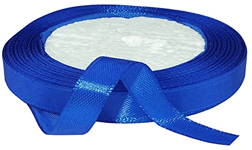 AERZETIX - C50194 - Satinband dekorativ glänzend fein - 10mm x 22 meter - blau marine - kreative projekte nähkunst geschenkverpackung zur geburtstagsfeier von AERZETIX