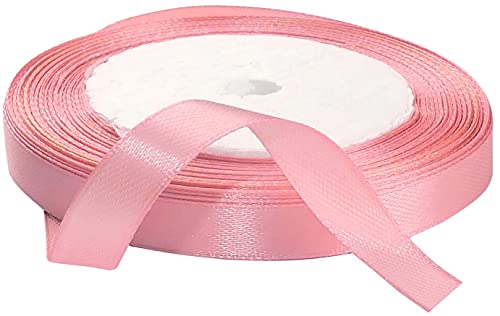 AERZETIX - C50217 - Satinband dekorativ glänzend fein - 10mm x 22 meter - rosa erröten - kreative projekte nähkunst geschenkverpackung zur geburtstagsfeier von AERZETIX
