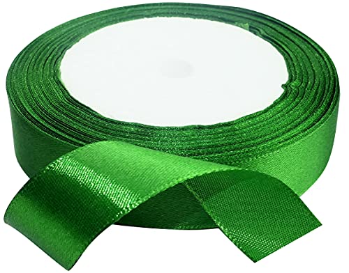 AERZETIX - C50403 - Satinband dekorativ glänzend fein - 20mm x 22 meter - grünes gras - kreative projekte nähkunst geschenkverpackung zur geburtstagsfeier von AERZETIX
