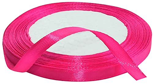 AERZETIX - C50443 - Satinband dekorativ glänzendes - 6mm x 22 meter - rosa himbeere - kreative projekte nähkunst geschenkverpackung zur geburtstagsfeier von AERZETIX