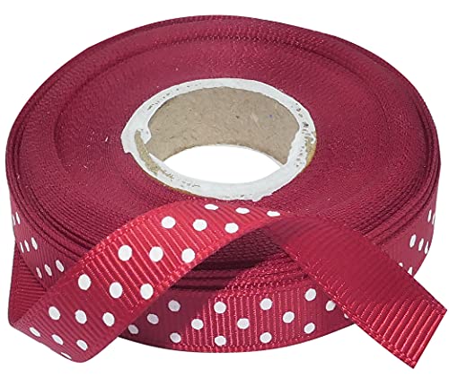 AERZETIX - C50690 - Satinband geprägtes und gedruckte muster dekorative - 10mm x 10 meter - dunkelrot-weiß - kreative dekorationsprojekte nähkunst geschenkverpackung zur geburtstagsfeier zeremonie AERZETIX - C50690 - Satinband geprägtes und gedruckte muster dekorative - 10mm x 10 meter - dunkelrot-weiß - kreative dekorationsprojekte nähkunst geschenkverpackung zur geburtstagsfeier zeremonie von AERZETIX