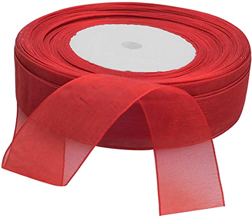 AERZETIX - C50771 - Organzaband glänzender dekorativer organza - 20mm x 45 meter - rot - kreative projekte nähkunst geschenkverpackung zur geburtstagsfeier AERZETIX - C50771 - Organzaband glänzender dekorativer organza - 20mm x 45 meter - rot - kreative projekte nähkunst geschenkverpackung zur geburtstagsfeier von AERZETIX