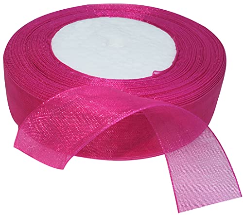AERZETIX - C50783 - Organzaband glänzender dekorativer organza - 20mm x 45 meter - himbeerrosa - kreative projekte nähkunst geschenkverpackung zur geburtstagsfeier AERZETIX - C50783 - Organzaband glänzender dekorativer organza - 20mm x 45 meter - himbeerrosa - kreative projekte nähkunst geschenkverpackung zur geburtstagsfeier von AERZETIX