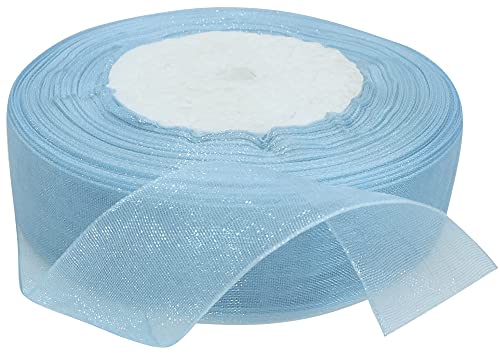 AERZETIX - C50787 - Organzaband glänzender dekorativer organza - 20mm x 45 meter - himmelblau - kreative projekte nähkunst geschenkverpackung zur geburtstagsfeier AERZETIX - C50787 - Organzaband glänzender dekorativer organza - 20mm x 45 meter - himmelblau - kreative projekte nähkunst geschenkverpackung zur geburtstagsfeier von AERZETIX