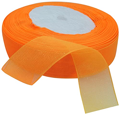 AERZETIX - C50796 - Organzaband glänzender dekorativer organza - 20mm x 45 meter - orange - kreative projekte nähkunst geschenkverpackung zur geburtstagsfeier AERZETIX - C50796 - Organzaband glänzender dekorativer organza - 20mm x 45 meter - orange - kreative projekte nähkunst geschenkverpackung zur geburtstagsfeier von AERZETIX