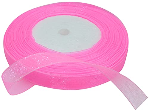 AERZETIX - C50816 - Organzaband glänzender dekorativer organza - 10mm x 45 meter - rosa - kreative projekte nähkunst geschenkverpackung zur geburtstagsfeier AERZETIX - C50816 - Organzaband glänzender dekorativer organza - 10mm x 45 meter - rosa - kreative projekte nähkunst geschenkverpackung zur geburtstagsfeier von AERZETIX