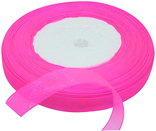 AERZETIX - C50819 - Organzaband glänzender dekorativer organza - 10mm x 45 meter - elektrisches rosa - kreative projekte nähkunst geschenkverpackung zur geburtstagsfeier AERZETIX - C50819 - Organzaband glänzender dekorativer organza - 10mm x 45 meter - elektrisches rosa - kreative projekte nähkunst geschenkverpackung zur geburtstagsfeier von AERZETIX