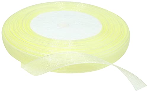 AERZETIX - C50845 - Organzaband glänzender dekorativer organza - 10mm x 45 meter - elfenbeingelb - kreative projekte nähkunst geschenkverpackung zur geburtstagsfeier AERZETIX - C50845 - Organzaband glänzender dekorativer organza - 10mm x 45 meter - elfenbeingelb - kreative projekte nähkunst geschenkverpackung zur geburtstagsfeier von AERZETIX