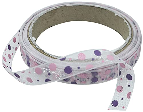 AERZETIX - C50855 - Organzaband organza und gedruckte punkte - 10mm x 9 meter - weiß/rosa und flieder - kreative projekte nähkunst geschenkverpackung zur geburtstagsfeier AERZETIX - C50855 - Organzaband organza und gedruckte punkte - 10mm x 9 meter - weiß/rosa und flieder - kreative projekte nähkunst geschenkverpackung zur geburtstagsfeier von AERZETIX