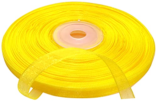 AERZETIX - C50859 - Organzaband glänzender dekorativer organza - 6mm x 45 meter - gelb - kreative projekte nähkunst geschenkverpackung zur geburtstagsfeier AERZETIX - C50859 - Organzaband glänzender dekorativer organza - 6mm x 45 meter - gelb - kreative projekte nähkunst geschenkverpackung zur geburtstagsfeier von AERZETIX