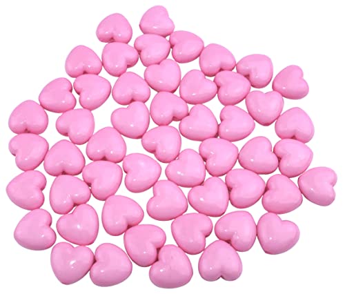 AERZETIX - C54888 - Satz von 45 Herzen rosa für schmuck nicht transparent 10x10.8x5.8 mm - öffnung 1.8mm - für kurzwaren kunsthandwerk mode dekoration girlande halskette armband von AERZETIX