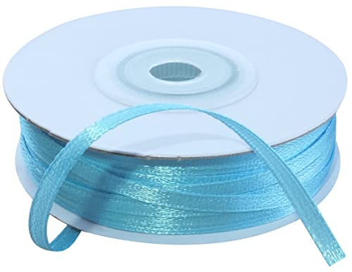 AERZETIX - C55355 - Rollband aus Satin 3 mm x 50 m - himmelblaue Farbe - geschenkband für zeremonie hochzeit geburtstag party dekoration - aus polyester von AERZETIX