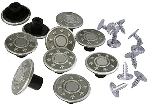 AERZETIX - C56612 - Set mit 10 Ersatz-Druckknöpfe Ø17 mm mit sternendruck knöpfe für Jeanshosen - aus metall - Farbe Antiksilber - kurzwaren nähzubehör kleidung kunsthandwerk AERZETIX - C56612 - Set mit 10 Ersatz-Druckknöpfe Ø17 mm mit sternendruck knöpfe für Jeanshosen - aus metall - Farbe Antiksilber - kurzwaren nähzubehör kleidung kunsthandwerk von AERZETIX
