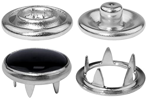AERZETIX - C56619-10 Paar Druckknöpfe Ø9.5 mm Metall mit 5 Klauen - Farbe Schwarz - für handtaschen gürtel kurzwaren nähen kleidung handwerk schuhe AERZETIX - C56619-10 Paar Druckknöpfe Ø9.5 mm Metall mit 5 Klauen - Farbe Schwarz - für handtaschen gürtel kurzwaren nähen kleidung handwerk schuhe von AERZETIX