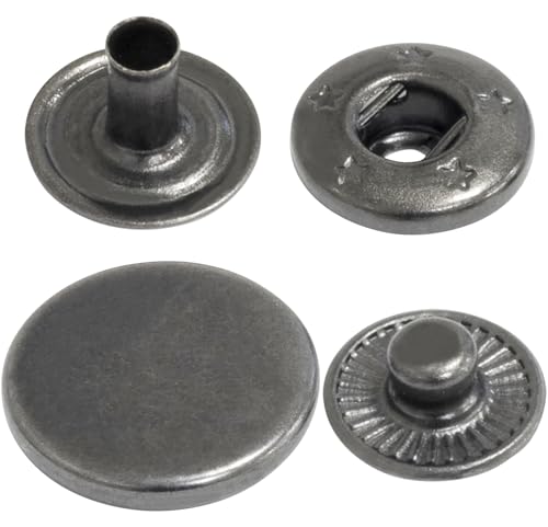 AERZETIX - C56628-10er-Set Federdruckknöpfe Ø15 mm aus 4 Metallteilen - Farbe schwarz vernickelt - für handtaschen jeans brieftaschen lederwaren lederbekleidung kunsthandwerk AERZETIX - C56628-10er-Set Federdruckknöpfe Ø15 mm aus 4 Metallteilen - Farbe schwarz vernickelt - für handtaschen jeans brieftaschen lederwaren lederbekleidung kunsthandwerk von AERZETIX