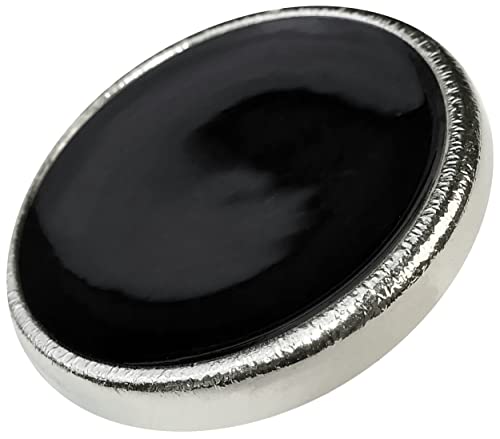 AERZETIX - C56811-12 Stück dekorative runde Flügelknöpfe 25x10 mm zum annähen 40L L40 - farbe schwarz/silber - Öffnung 4 mm - für kurzwaren kleidung modedesign AERZETIX - C56811-12 Stück dekorative runde Flügelknöpfe 25x10 mm zum annähen 40L L40 - farbe schwarz/silber - Öffnung 4 mm - für kurzwaren kleidung modedesign von AERZETIX