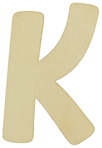AERZETIX - C59320 - Buchstabe K des Alphabets dekorativ 19x13x3mm in naturholz - für kreative freizeitdekoration Zeremonie Geburtstagsfeier - Farbe: Natur von AERZETIX