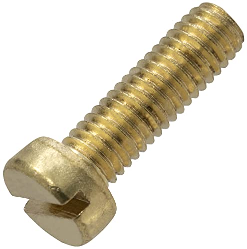 AERZETIX - C60082 - Satz von 10 Metallschrauben mit zylinderkopf M5x16 mm mit schlitz S - verbindungsbolzen - DIN 84 - aus messing - schraubendreher spannen von AERZETIX