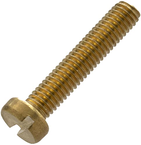 AERZETIX - C60087 - Satz von 5 Metallschrauben mit zylinderkopf M6x30 mm mit schlitz S - verbindungsbolzen - DIN 84 - aus messing - schraubendreher spannen AERZETIX - C60087 - Satz von 5 Metallschrauben mit zylinderkopf M6x30 mm mit schlitz S - verbindungsbolzen - DIN 84 - aus messing - schraubendreher spannen von AERZETIX