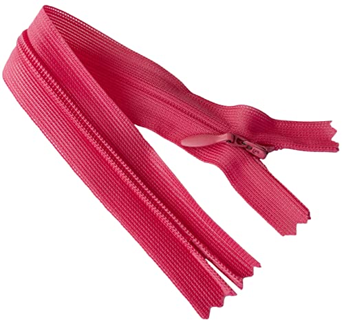 AERZETIX - C60383 - Satz mit 10 Reißverschlüssen unsichtbar 18cm nicht trennbar - reißverschluß mit gestell - farbe dunkelrosa koralle - lederwaren jeans hosen kleid rock schieber kleidungsstück nähen von AERZETIX