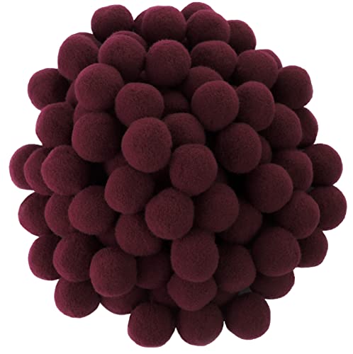 AERZETIX - C60460-100 Pompons Ø20 mm - Bordeauxrot - aus Textil - girlanden zum selbstgestalten für Hobby kurzwaren Dekoration nähen Kleidung Stickerei von AERZETIX