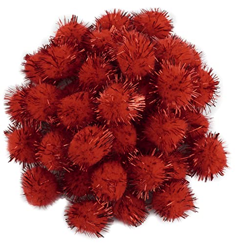 AERZETIX - C60481 - Set mit 40 Pompons glänzender Glitzer Ø20mm - Farbe rot und fäden rot glänzende - in Textil - paillettengirlanden kreative Freizeit kurzwaren Dekoration Kleidung nähen AERZETIX - C60481 - Set mit 40 Pompons glänzender Glitzer Ø20mm - Farbe rot und fäden rot glänzende - in Textil - paillettengirlanden kreative Freizeit kurzwaren Dekoration Kleidung nähen von AERZETIX
