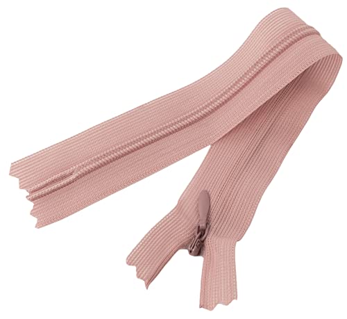 AERZETIX - C60572 - Satz mit 10 Reißverschlüssen unsichtbar 20cm nicht trennbar - reißverschluß mit gestell - farbe dunkles rosa - lederwaren jeans hosen kleid rock schieber kleidungsstück nähen von AERZETIX