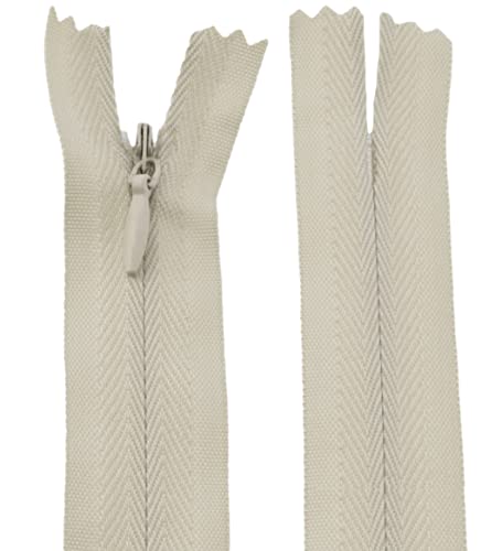 AERZETIX - C60945 - Satz von 20 verdeckten Reißverschlüssen 18 cm - Farbe: beige - Nicht trennbar mit zuglasche rugbyball undehnbares Material - reißverschluss mit zahnstange AERZETIX - C60945 - Satz von 20 verdeckten Reißverschlüssen 18 cm - Farbe: beige - Nicht trennbar mit zuglasche rugbyball undehnbares Material - reißverschluss mit zahnstange von AERZETIX