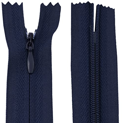 AERZETIX - C61090 - Satz von 20 verdeckten Reißverschlüssen 50 cm - Farbe: dunkelblau - nicht trennbar mit "rugbyball"-zuglasche undehnbares material - reißverschluss mit zahnstange AERZETIX - C61090 - Satz von 20 verdeckten Reißverschlüssen 50 cm - Farbe: dunkelblau - nicht trennbar mit "rugbyball"-zuglasche undehnbares material - reißverschluss mit zahnstange von AERZETIX