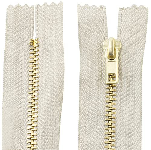 AERZETIX - C61231-2er-Set nicht trennbare Reißverschlüsse 14 cm aus metall - zipper - Farbe hellbeige -nähzubehör lederwaren etuis röcke kleider hosen kurzwaren AERZETIX - C61231-2er-Set nicht trennbare Reißverschlüsse 14 cm aus metall - zipper - Farbe hellbeige -nähzubehör lederwaren etuis röcke kleider hosen kurzwaren von AERZETIX