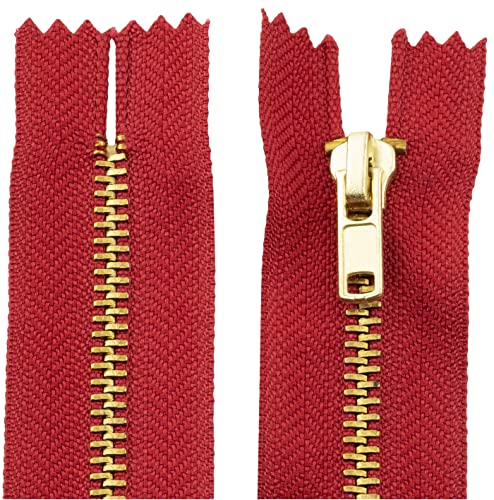 AERZETIX - C61269-2er-Set Nicht trennbare Reißverschlüsse 16 cm aus Metall - Zipper - Farbe Himbeerrot - nähzubehör Lederwaren etuis röcke Kleider Hosen kurzwaren AERZETIX - C61269-2er-Set Nicht trennbare Reißverschlüsse 16 cm aus Metall - Zipper - Farbe Himbeerrot - nähzubehör Lederwaren etuis röcke Kleider Hosen kurzwaren von AERZETIX