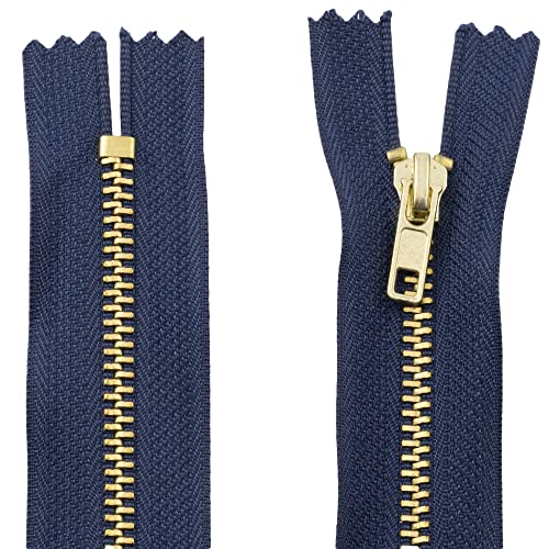AERZETIX - C61304-2er-Set nicht trennbare Reißverschlüsse 18 cm aus metall - zipper - Farbe dunkelblau - nähzubehör lederwaren etuis röcke kleider hosen kurzwaren AERZETIX - C61304-2er-Set nicht trennbare Reißverschlüsse 18 cm aus metall - zipper - Farbe dunkelblau - nähzubehör lederwaren etuis röcke kleider hosen kurzwaren von AERZETIX