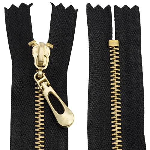 AERZETIX - C61433 - Nicht trennbarer Reißverschluss 10 cm aus Metall mit deko-anhänger - Zipper - schwarz - Schieber jeanswesten Lederwaren nähen Kleid Kleidung Hose kurzwaren AERZETIX - C61433 - Nicht trennbarer Reißverschluss 10 cm aus Metall mit deko-anhänger - Zipper - schwarz - Schieber jeanswesten Lederwaren nähen Kleid Kleidung Hose kurzwaren von AERZETIX