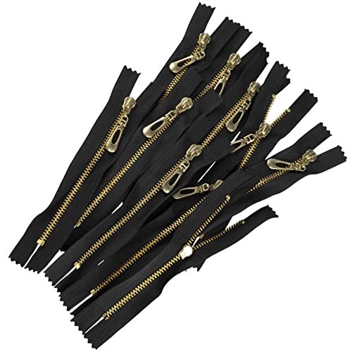 AERZETIX - C61437-10er-Pack Nicht trennbare Reißverschlüsse 12 cm aus Metall mit deko-anhänger - Zipper - schwarz - Schieber jeanswesten Lederwaren nähen Kleid Kleidung Hose kurzwaren AERZETIX - C61437-10er-Pack Nicht trennbare Reißverschlüsse 12 cm aus Metall mit deko-anhänger - Zipper - schwarz - Schieber jeanswesten Lederwaren nähen Kleid Kleidung Hose kurzwaren von AERZETIX