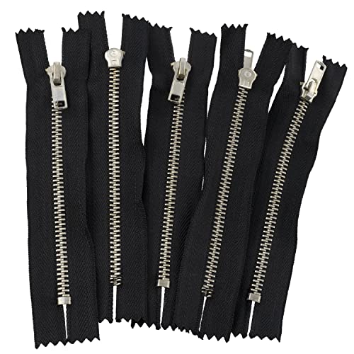AERZETIX - C61582-5er-Set Reißverschlüsse Nr. 4 nicht trennbar 12 cm metall verchromt - farbe: schwarz - zipper jeans westen lederwaren nähen kleid hosen kurzwaren AERZETIX - C61582-5er-Set Reißverschlüsse Nr. 4 nicht trennbar 12 cm metall verchromt - farbe: schwarz - zipper jeans westen lederwaren nähen kleid hosen kurzwaren von AERZETIX