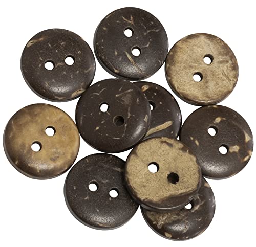 AERZETIX - C65617-10er-Pack runde Knöpfe aus holz Ø12.5x2.7 mm mit 2 löchern L20 20L - farbe: braun/beige - öffnungsdurchmesser Ø1.6 mm - kurzwaren nähen kleidung handwerk mode deko AERZETIX - C65617-10er-Pack runde Knöpfe aus holz Ø12.5x2.7 mm mit 2 löchern L20 20L - farbe: braun/beige - öffnungsdurchmesser Ø1.6 mm - kurzwaren nähen kleidung handwerk mode deko von AERZETIX