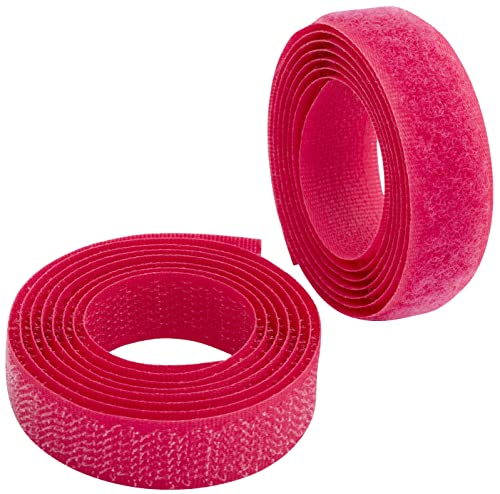 AERZETIX - C65870 - Klettband/-rolle 16 mm 1 meter - organizer/kabelbinder - band für kleidersäcke - aus polyamid und polyester - farbe: hellmagenta von AERZETIX